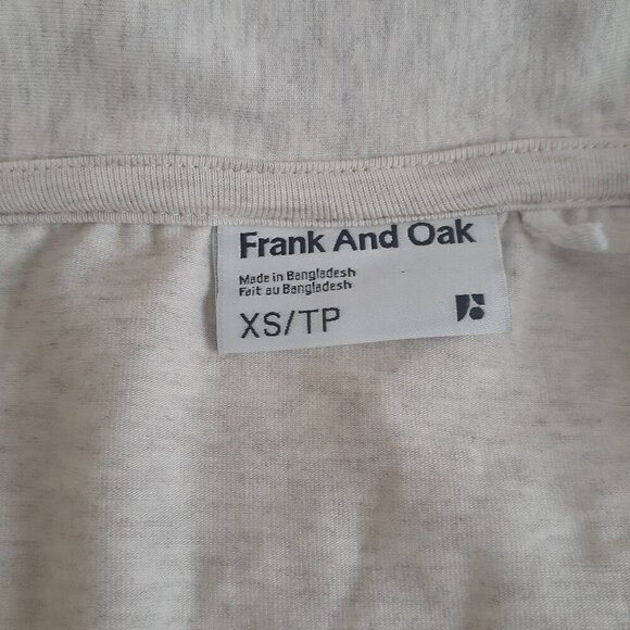 Frank & Oak Women's Size XS Oatmeal Long Sleeve Jersey Button Up Cotton Shirt - Picture 5 of 12